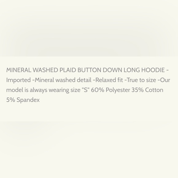 Mineral Washed Plaid Button Up Long - Picture 7 of 7